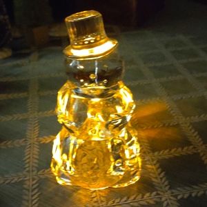 Crystal Snowman Votive Candle Holder